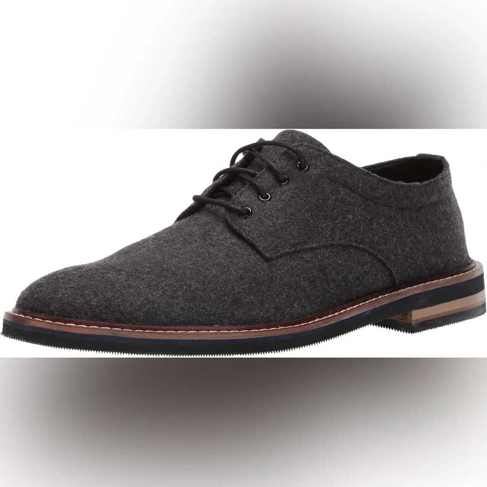 BOSTONIAN Men's Dezmin Plain Oxford Casual Dress Black Grey Wool Shoe Size 11
